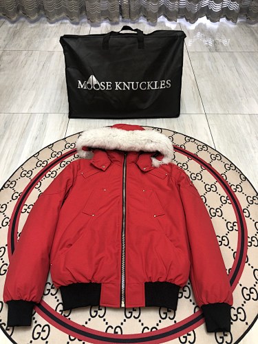 Moose Knuckles Red Down Parka