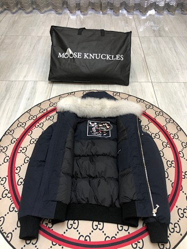 Moose Knuckles Navy Down Parka