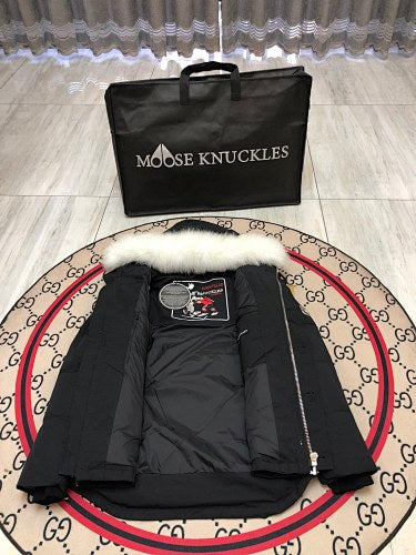 Moose Knuckles Black Short Down Parka