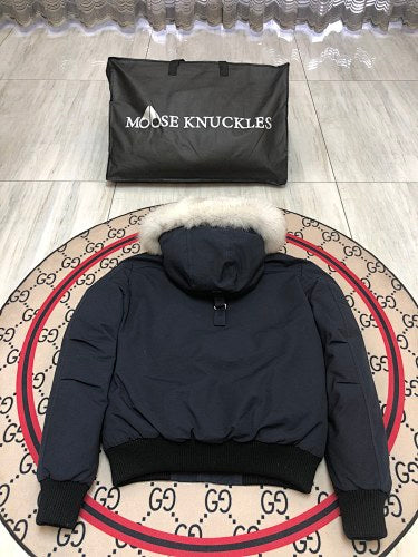Moose Knuckles Navy Down Parka