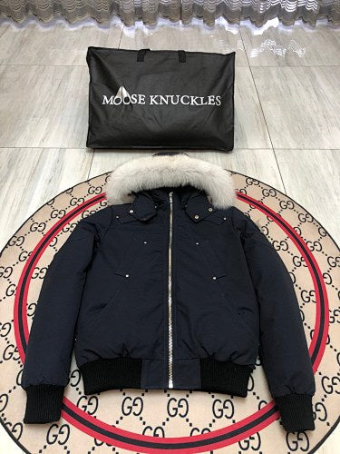 Moose Knuckles Navy Down Parka