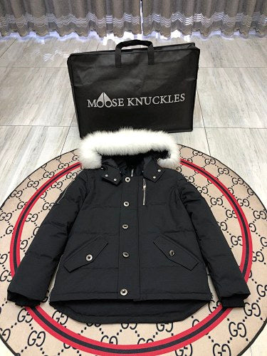 Moose Knuckles Black Short Down Parka