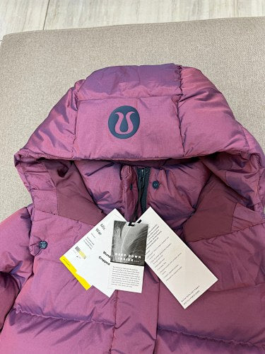 Lululemon Bordeaux Hooded Puffer Down Jacket