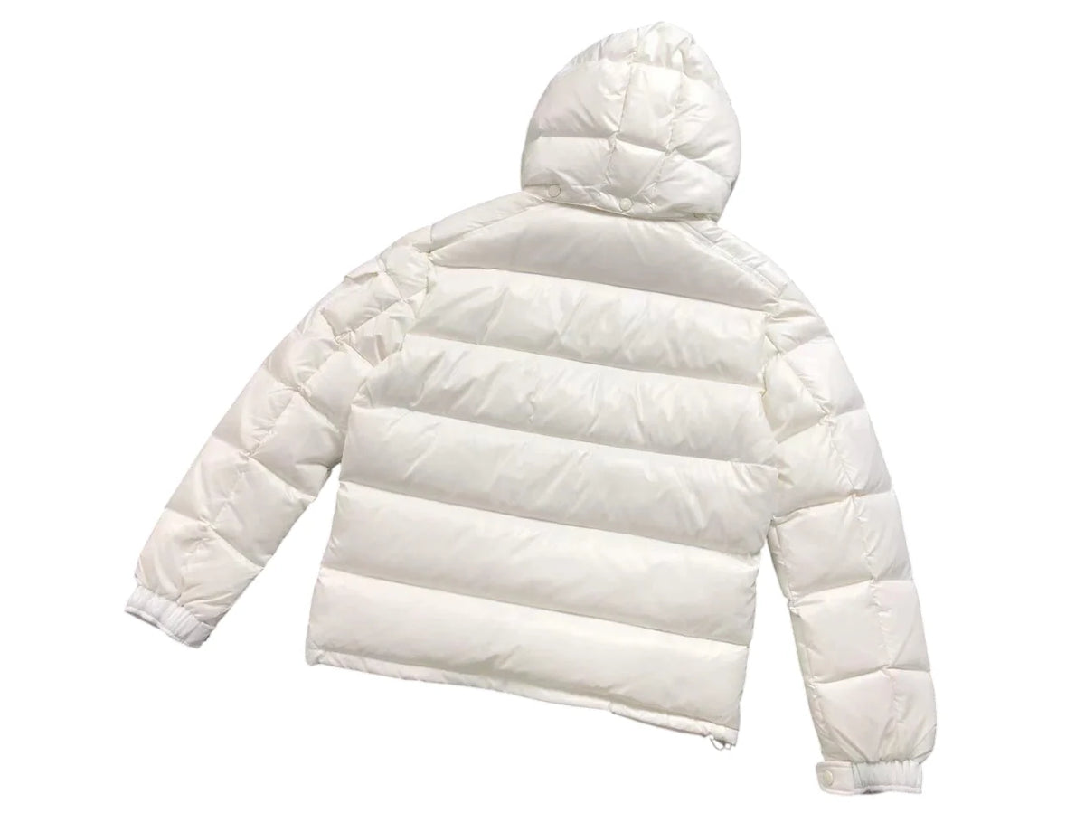 Moncler White Hooded Quilted Puffer Jacket