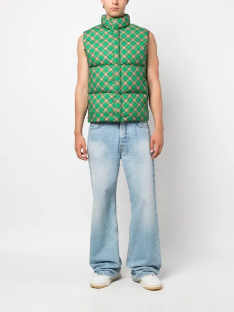 ERL checked quilted down gilet