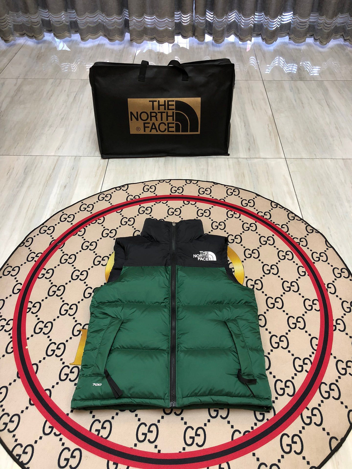 The North Face Forest Green 700 Fill Puffer Vest