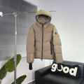 Day-Namic Khaki Chevron Hooded Down Vest