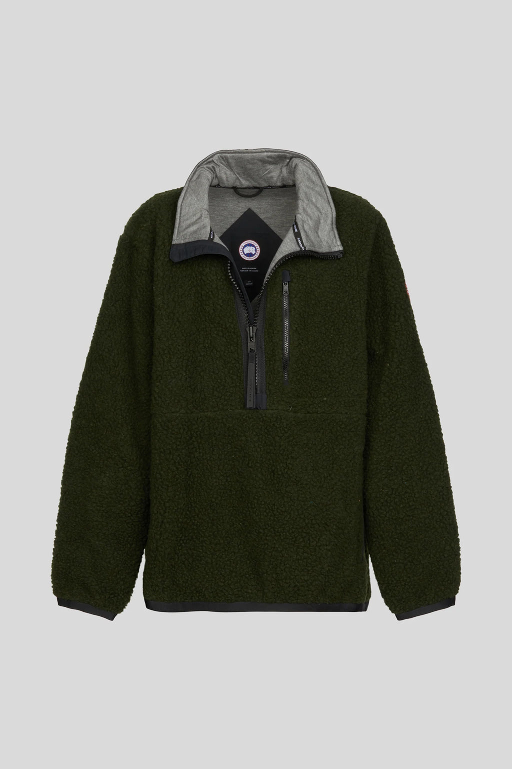 Canada Goose Olive Green Half-Zip Fleece Pullover