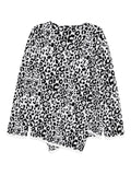 Black Comme Des Garçons leopard-print jumper