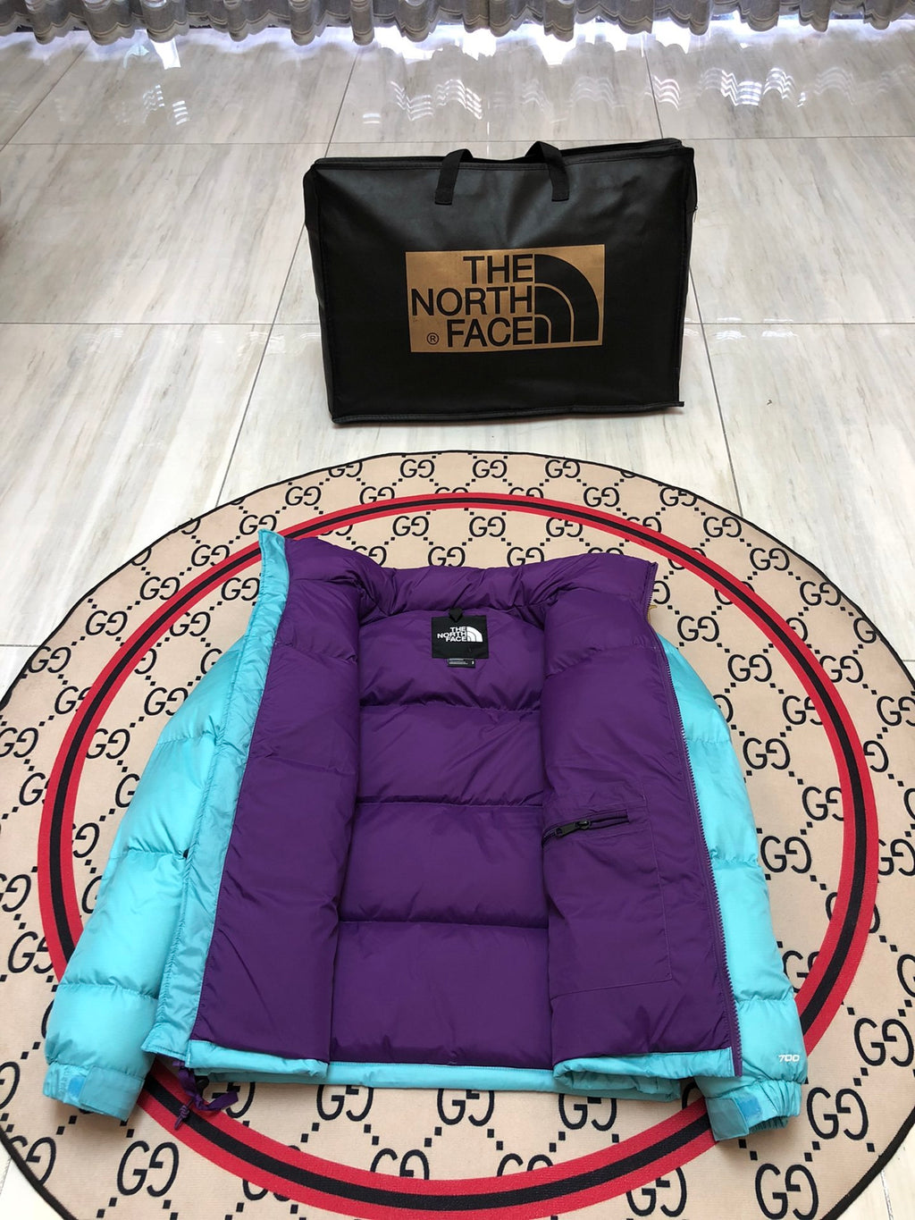 The North Face Cyan Purple 1992 Nuptse 700 Fill Power Down Jacket