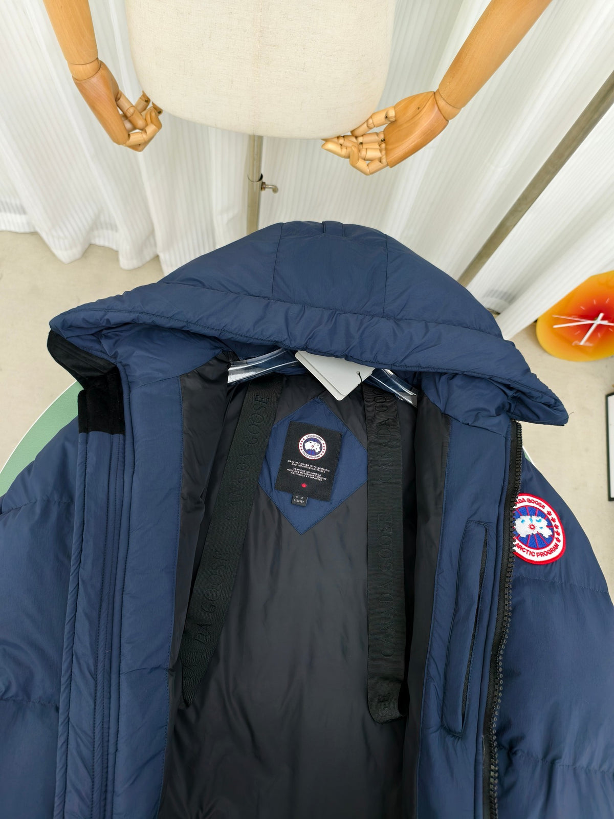 Canada Goose Navy Arctic Program Mid-Length Hooded Down Parka