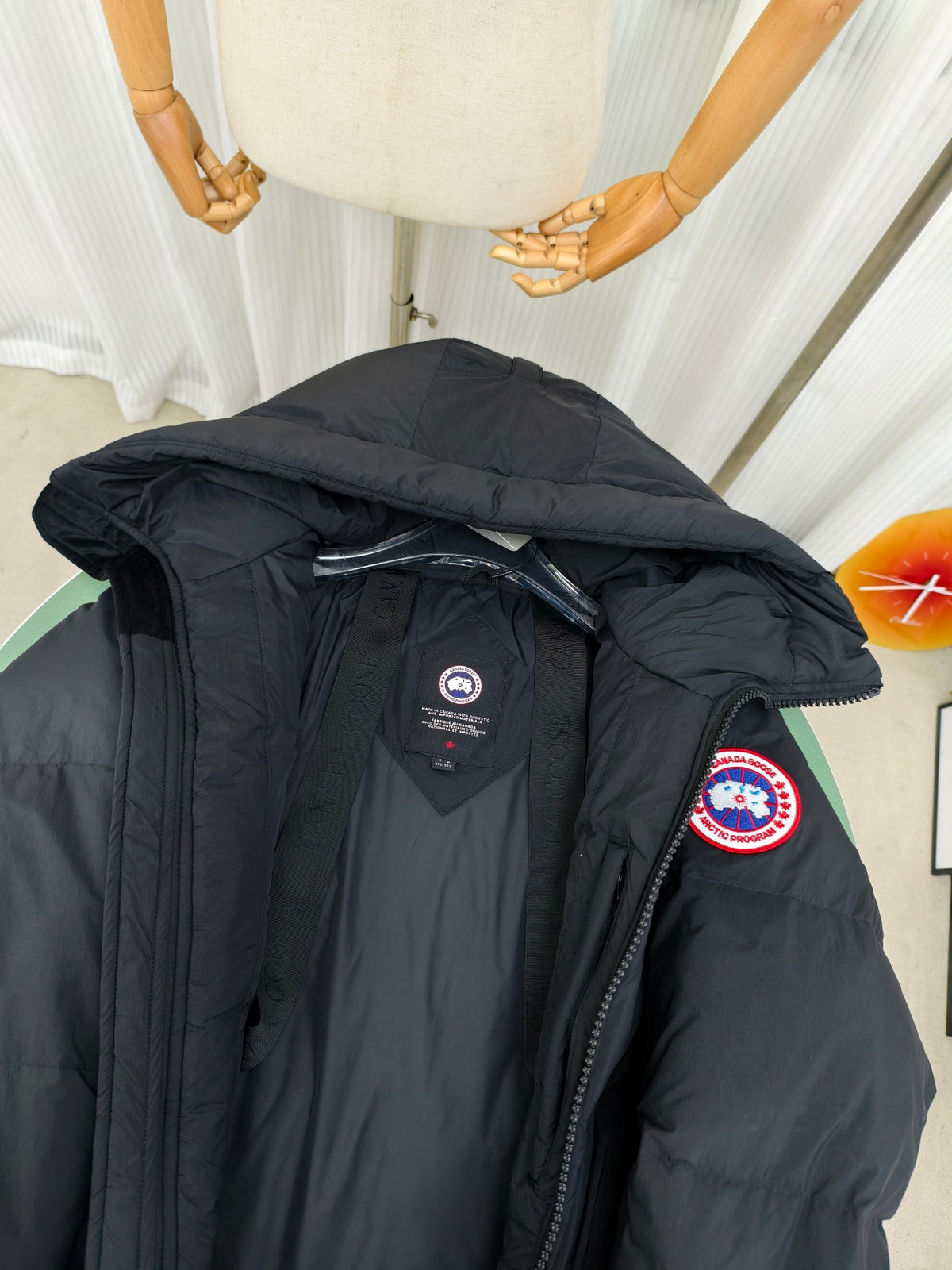 Canada Goose Black Arctic Program Mid-Length Hooded Down Parka