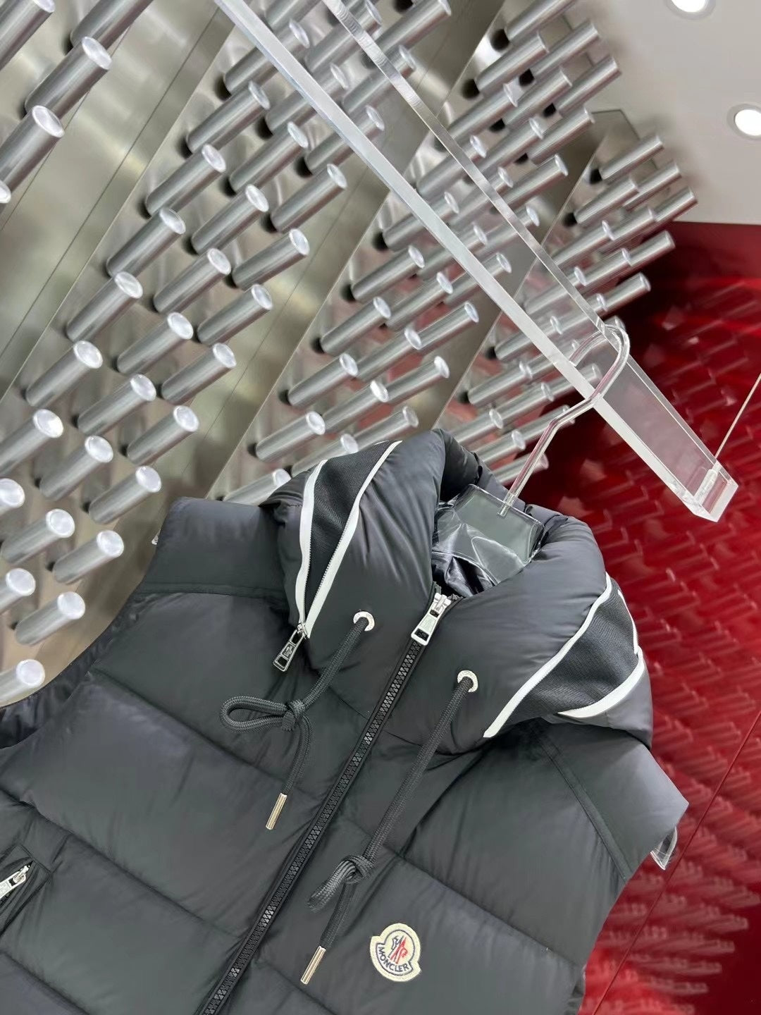 Moncler Charcoal Grey Down Puffer Vest