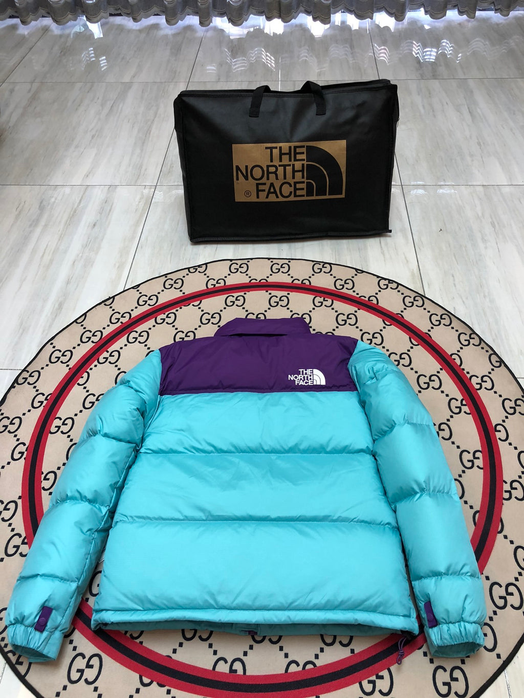 The North Face Cyan Purple 1992 Nuptse 700 Fill Power Down Jacket
