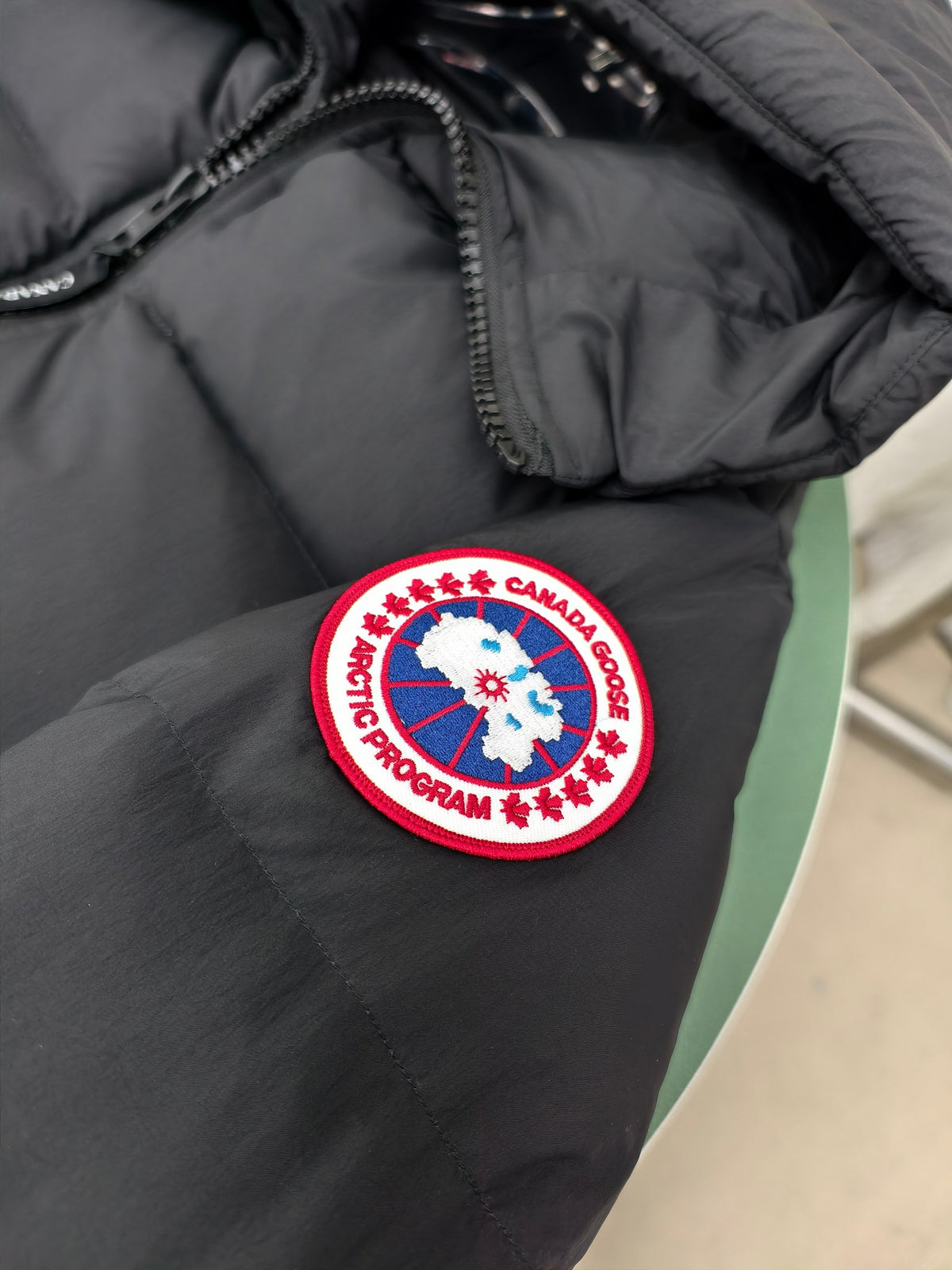Canada Goose Black Arctic Program Mid-Length Hooded Down Parka