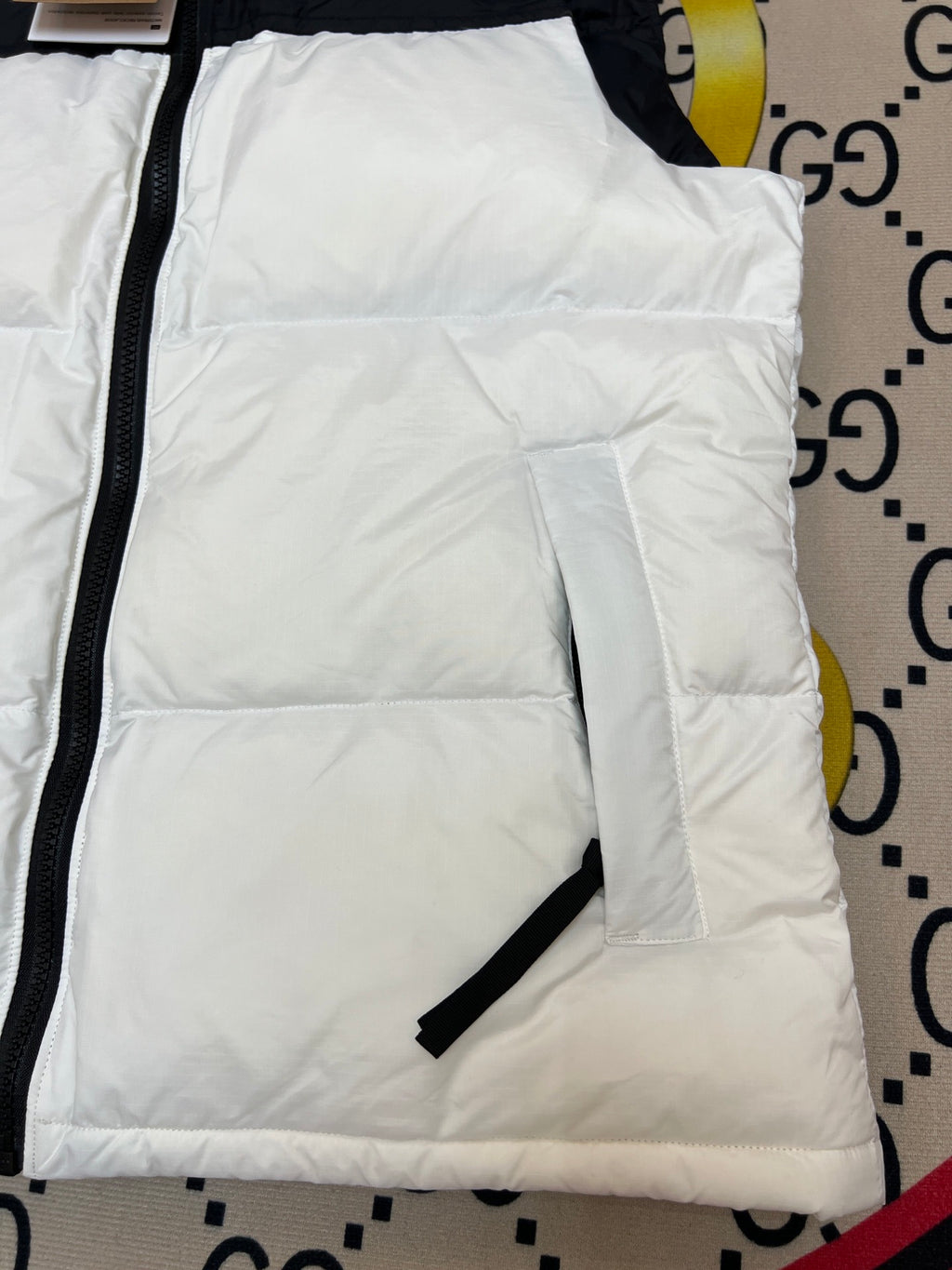 The North Face White 700 Fill Puffer Vest