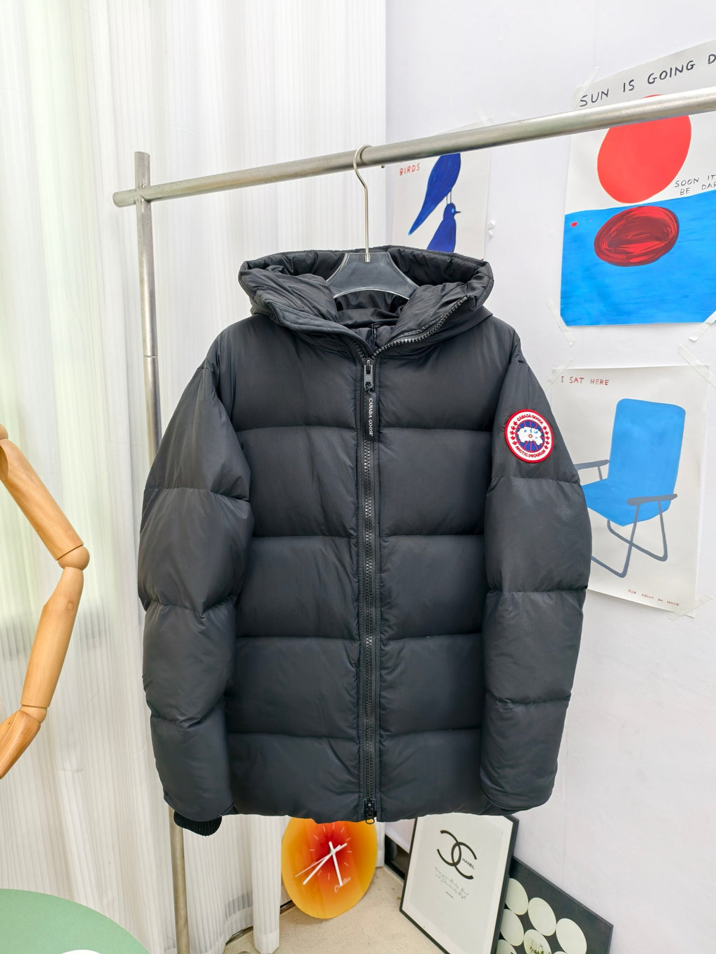 Canada Goose Black Arctic Program Mid-Length Hooded Down Parka