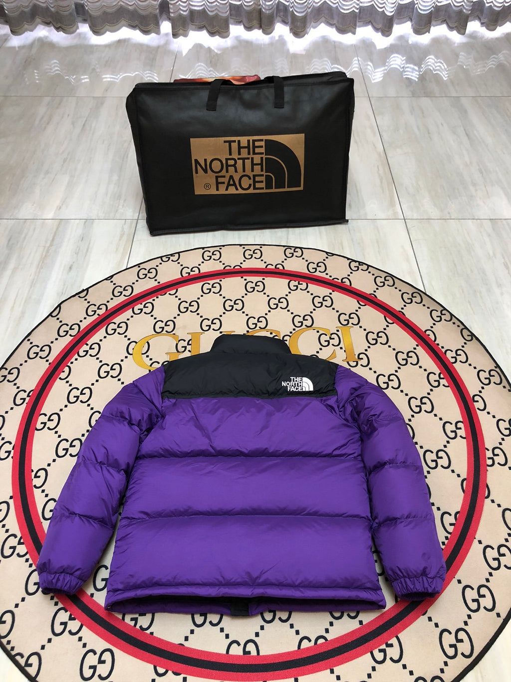 The North Face Purple Black 1992 Nuptse 700 Fill Power Down Jacket