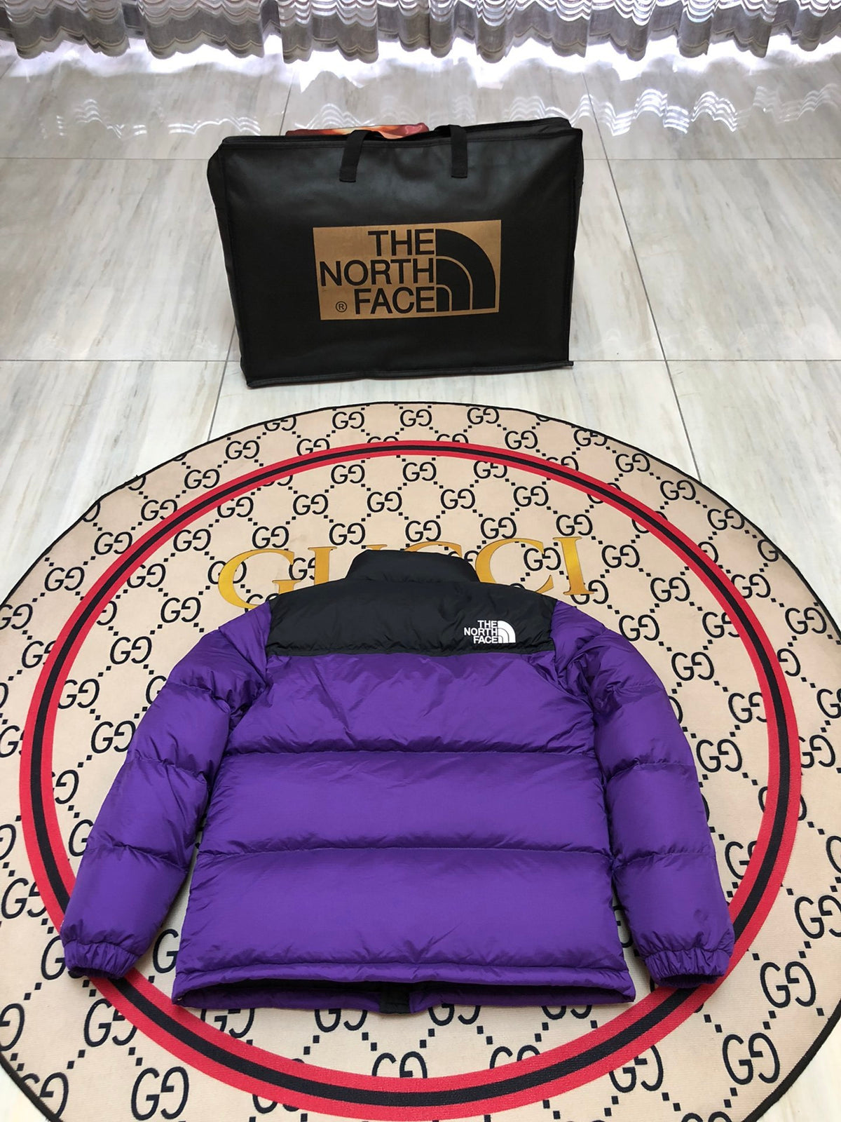 The North Face Purple Black 1992 Nuptse 700 Fill Power Down Jacket
