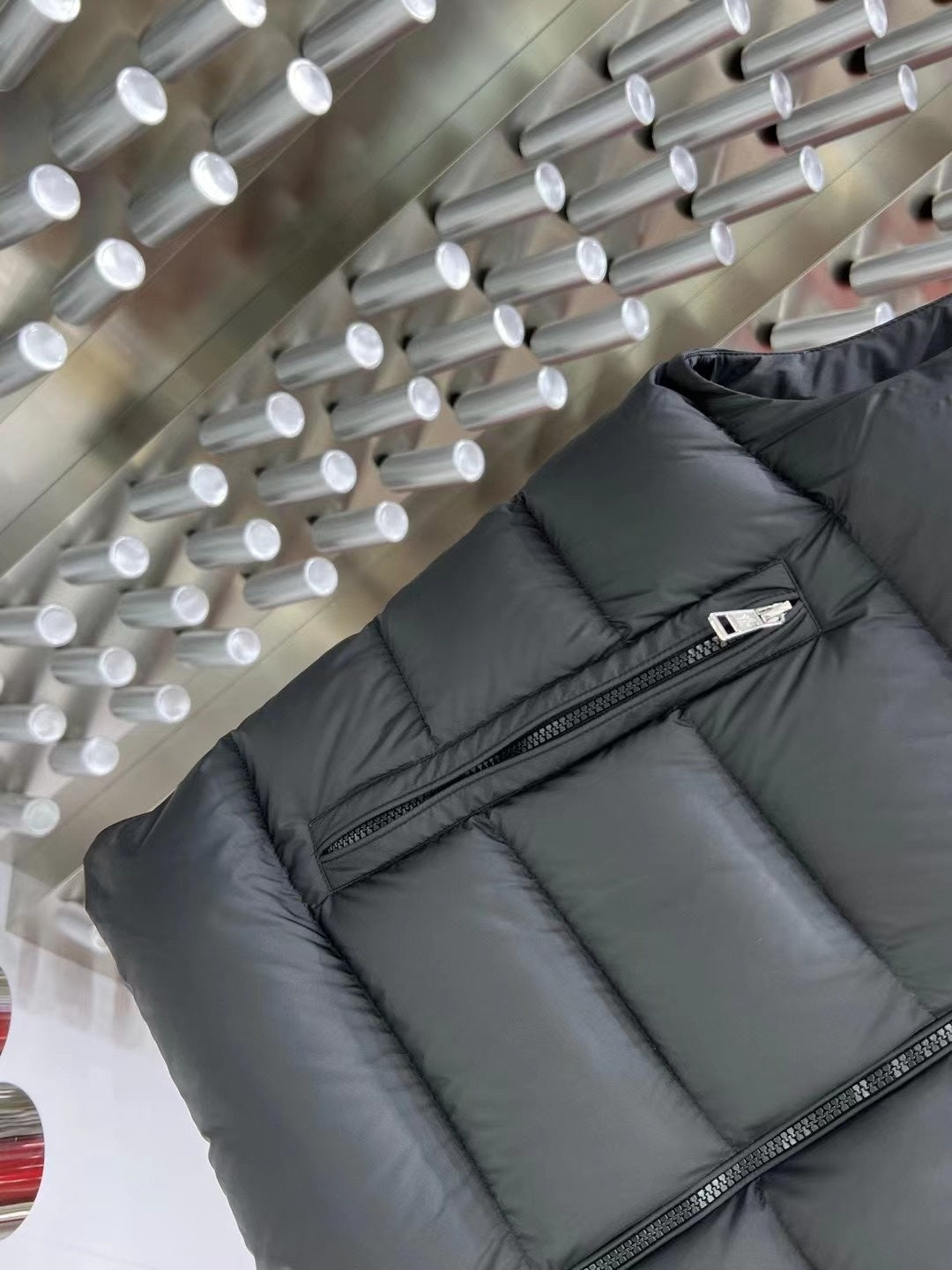 Moncler Charcoal Grey Down Puffer Vest