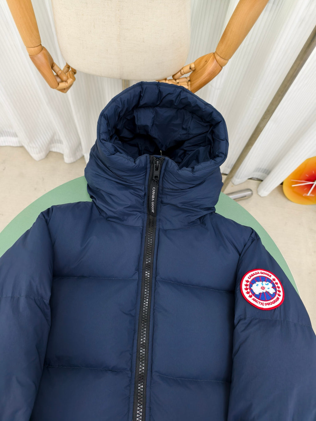 Canada Goose Navy Arctic Program Mid-Length Hooded Down Parka