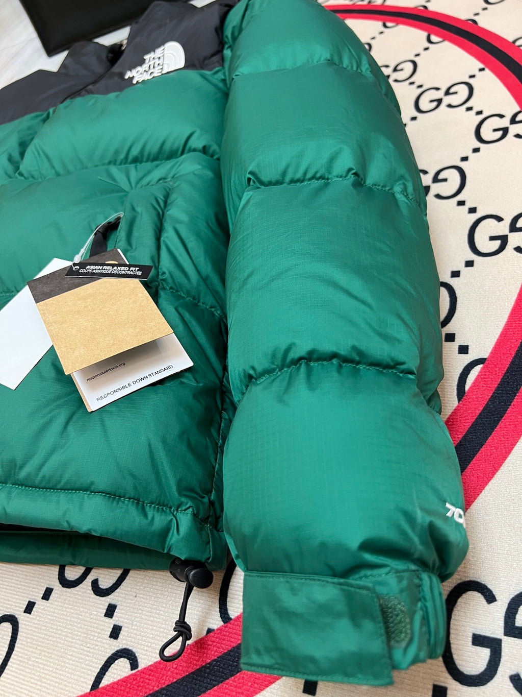 The North Face Green Black 1992 Nuptse 700 Fill Power Down Jacket