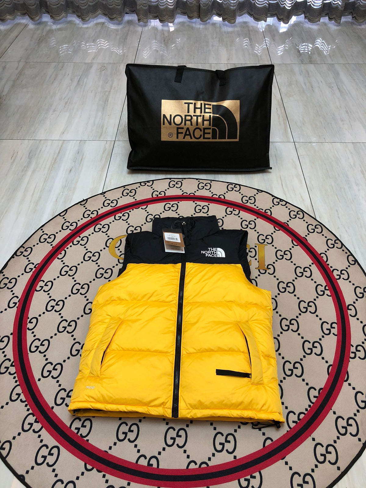 The North Face Yellow 700 Fill Puffer Vest