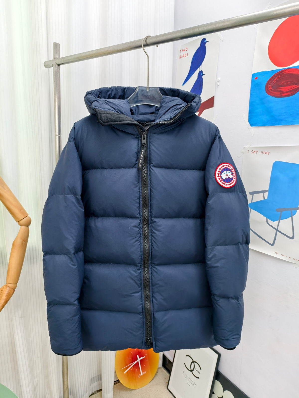 Canada Goose Navy Arctic Program Mid-Length Hooded Down Parka