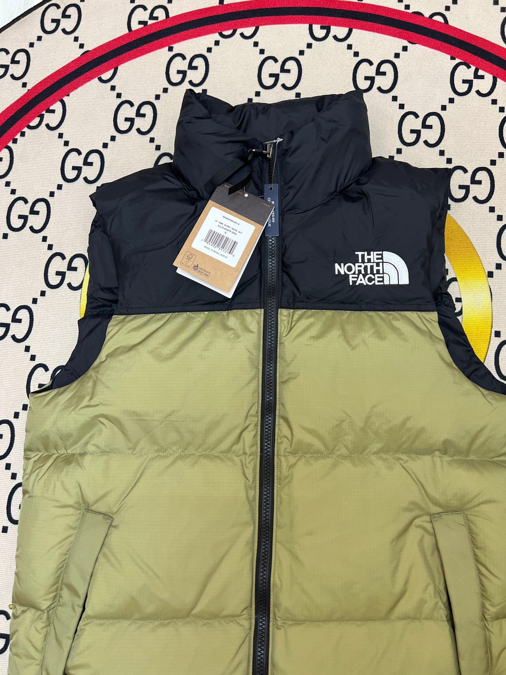 The North Face Olive Green 700 Fill Puffer Vest