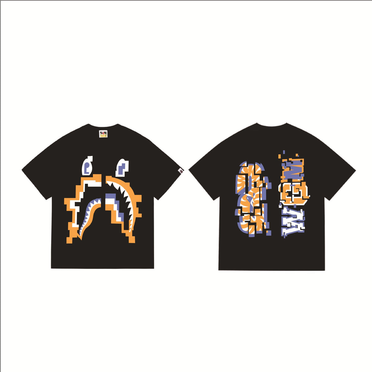 Bape Multi‑Ape‑Head Graphic Oversized Tee Streetwear Unisex