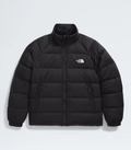 Moose Knuckles White Black Ribbed Contrast Fur Trim Hooded Bomber Down Jacket