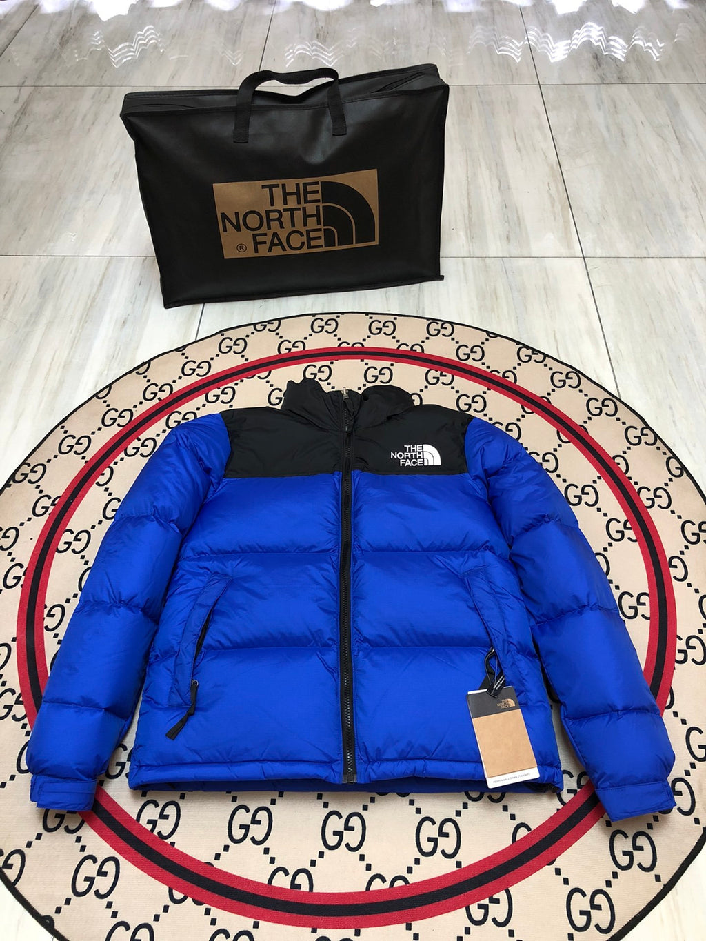 The North Face Blue Black 1992 Nuptse 700 Fill Power Down Jacket
