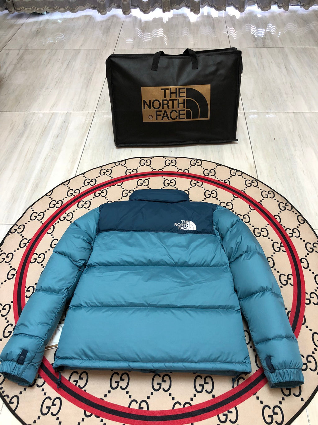 The North Face Teal 1992 Nuptse 700 Fill Power Down Jacket