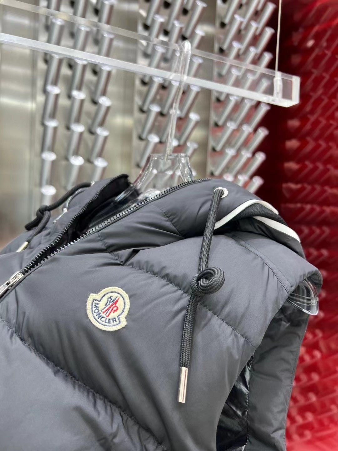 Moncler Charcoal Grey Down Puffer Vest