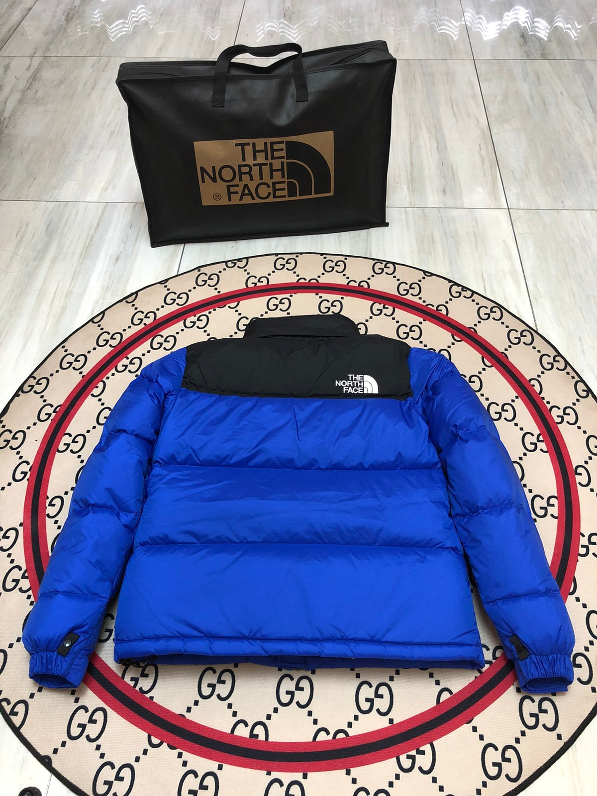 The North Face Blue Black 1992 Nuptse 700 Fill Power Down Jacket