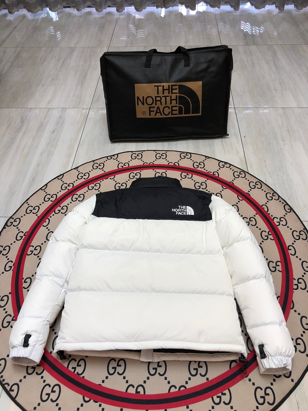 The North Face White Black 1992 Nuptse 700 Fill Power Down Jacket