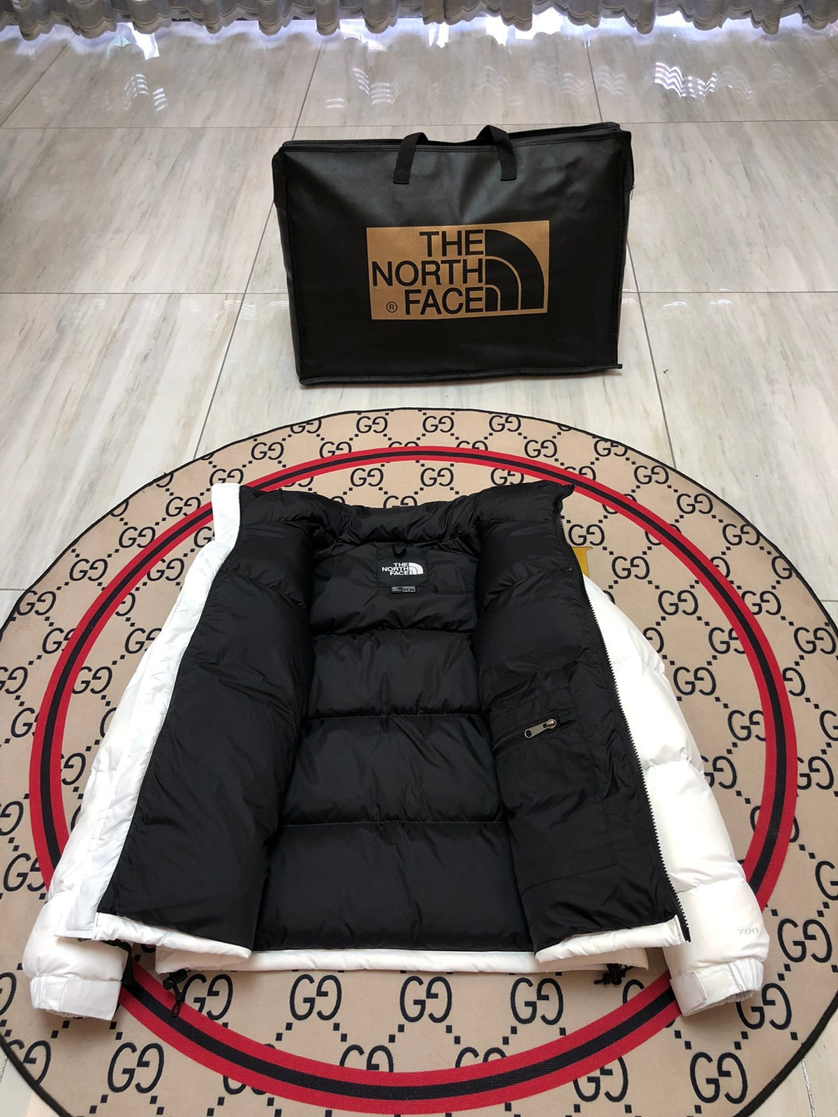 The North Face White Black 1992 Nuptse 700 Fill Power Down Jacket