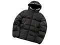 Moncler Black Logo-Trim Hood Oversized Short Down Jacket