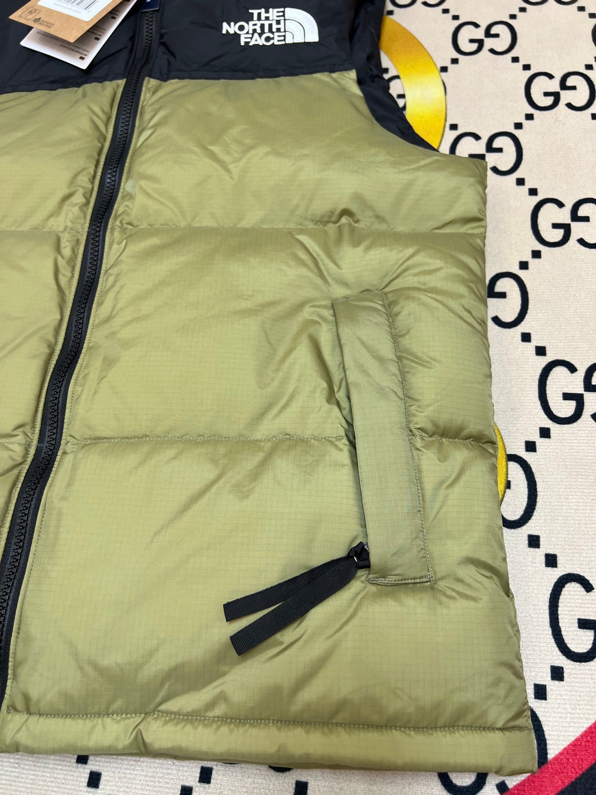 The North Face Olive Green 700 Fill Puffer Vest