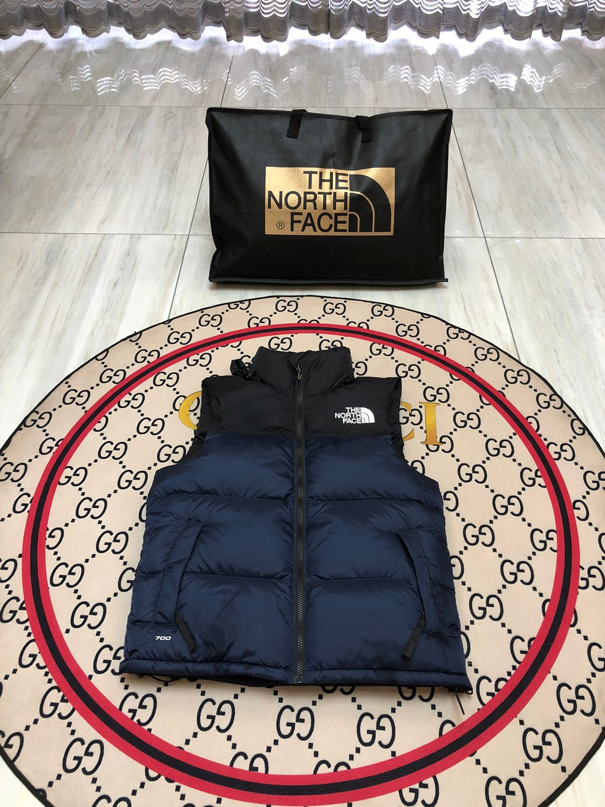 The North Face Navy Blue 700 Fill Puffer Vest