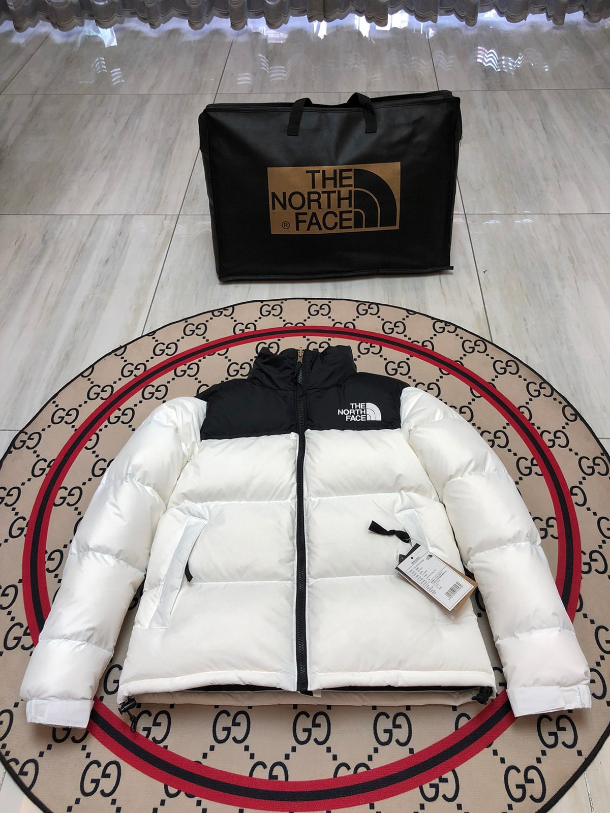 The North Face White Black 1992 Nuptse 700 Fill Power Down Jacket