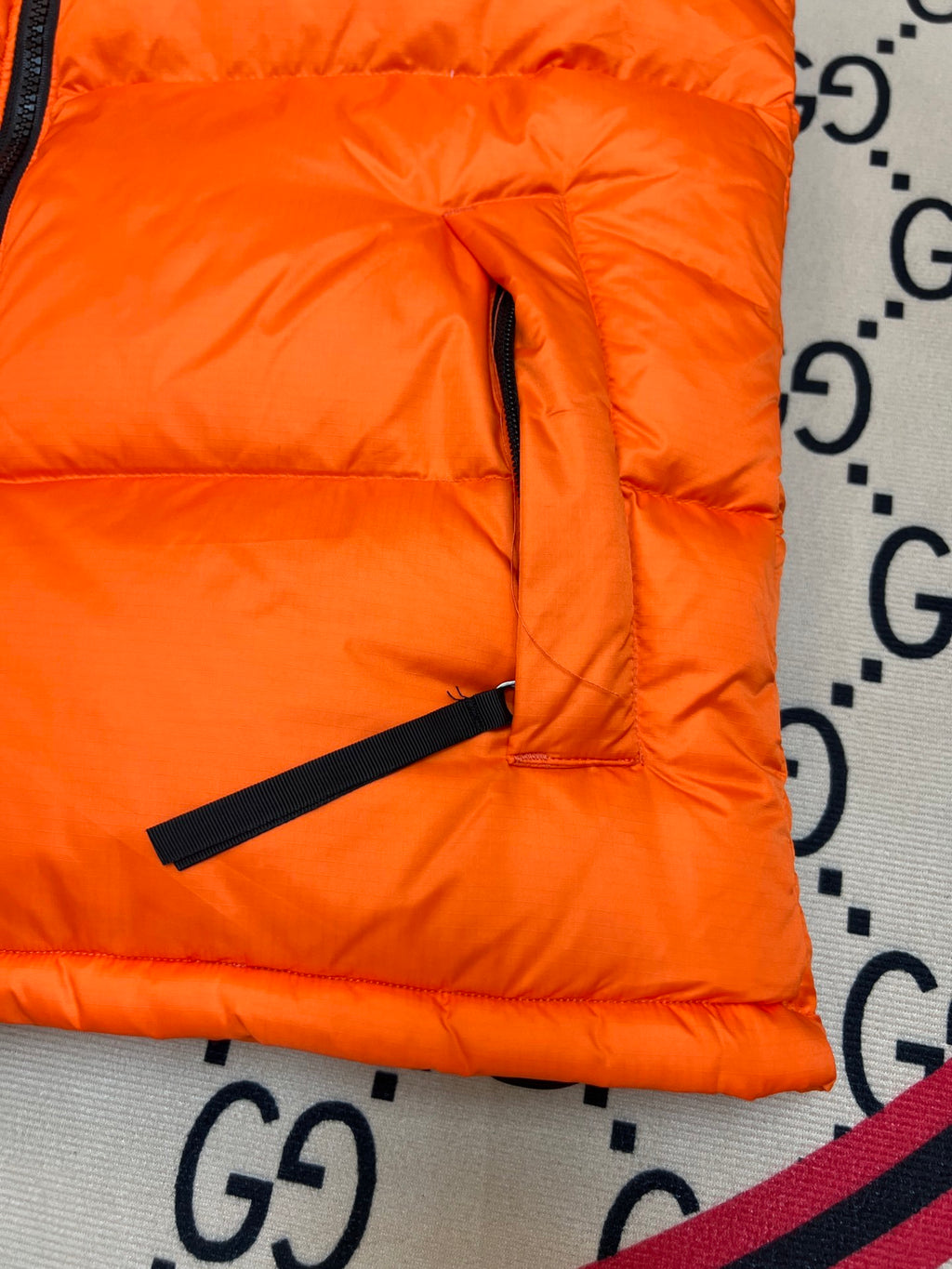 The North Face Orange 700 Fill Puffer Vest