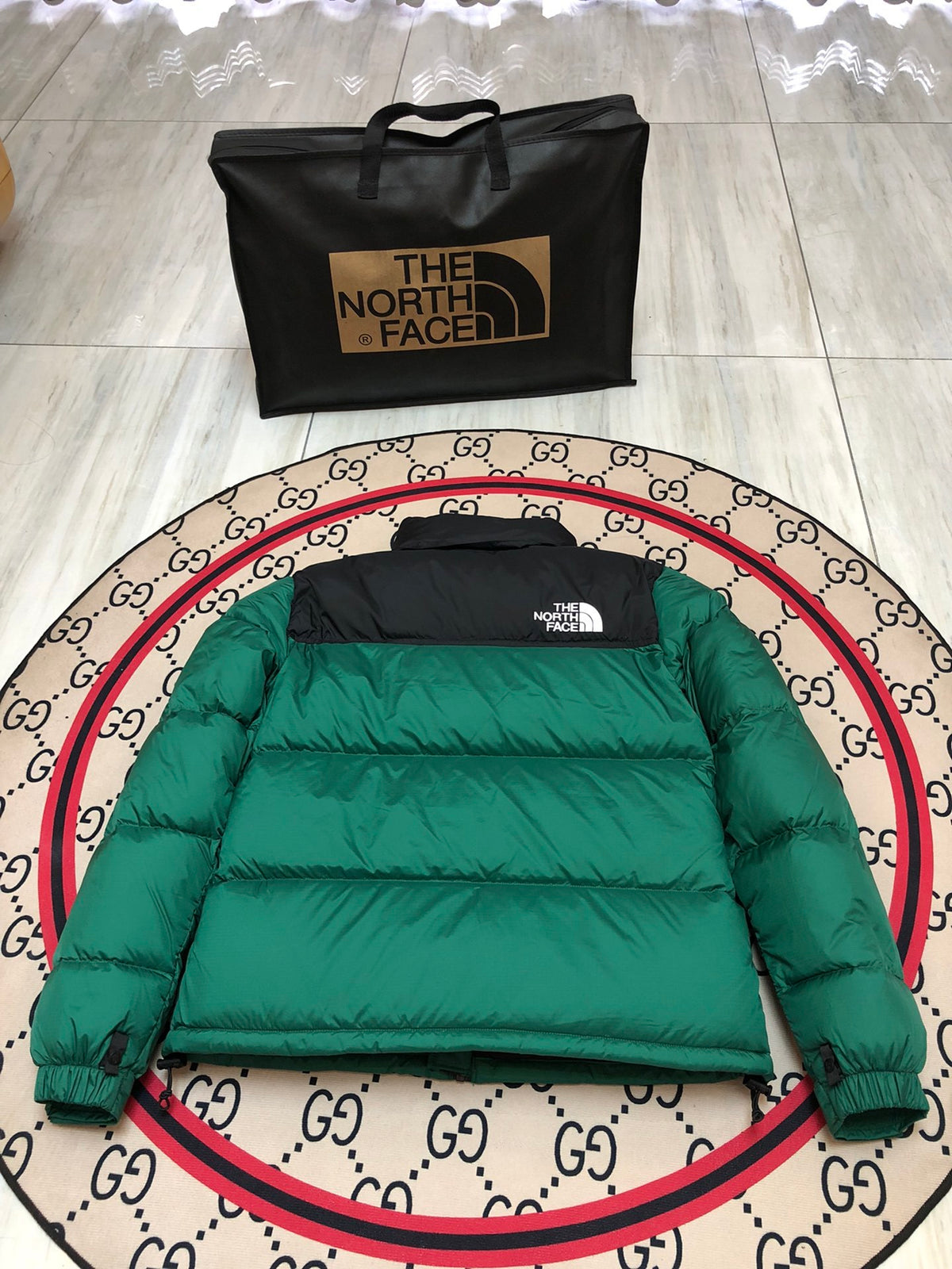 The North Face Green Black 1992 Nuptse 700 Fill Power Down Jacket