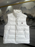 Moncler White Down Puffer Vest