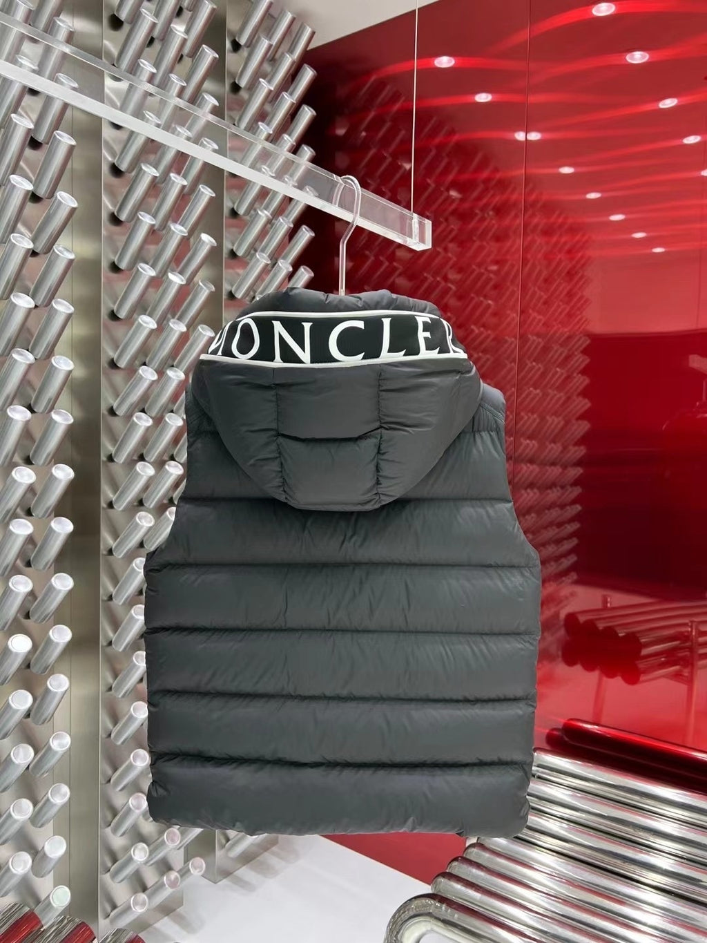 Moncler Charcoal Grey Down Puffer Vest