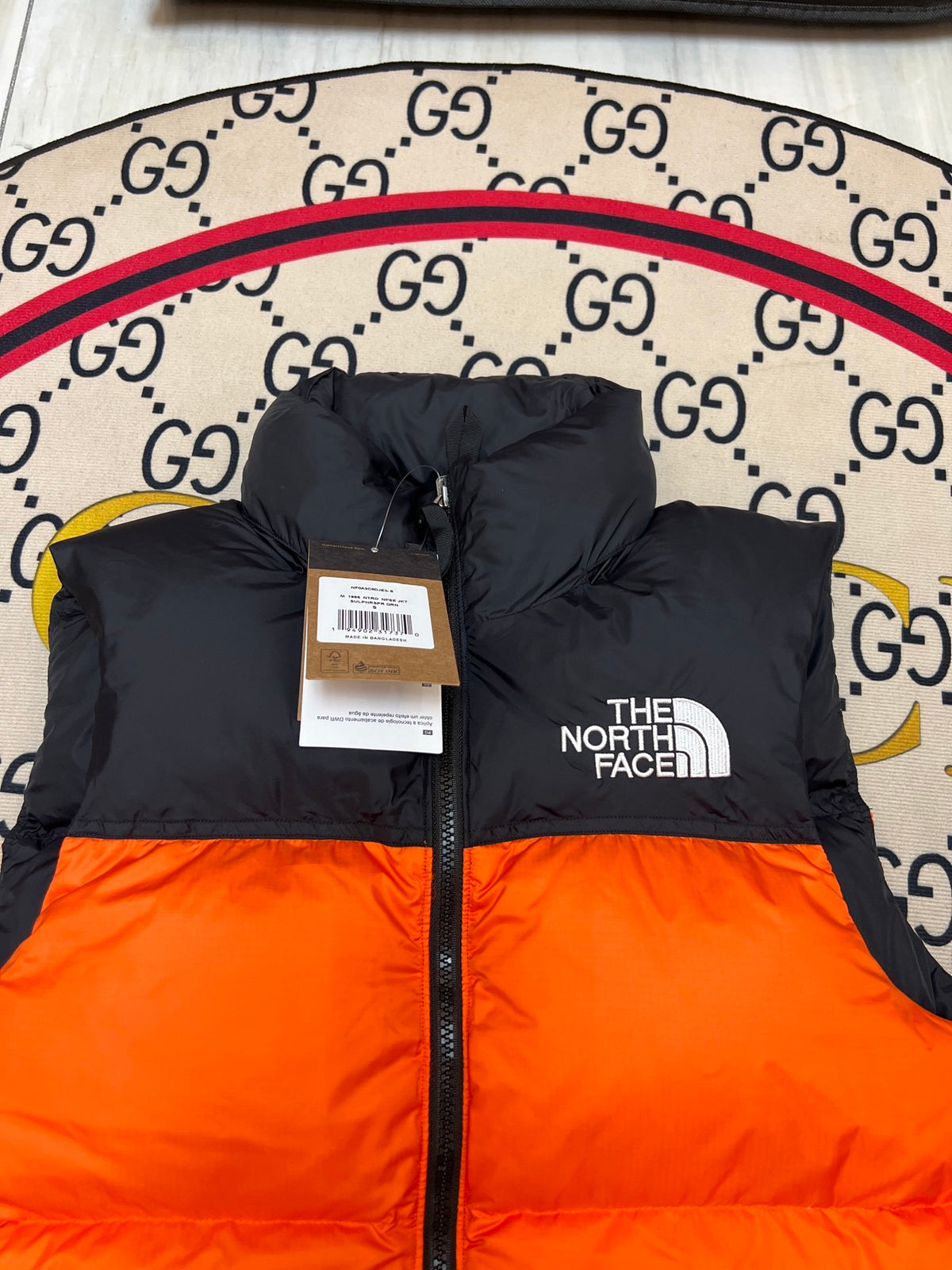 The North Face Orange 700 Fill Puffer Vest