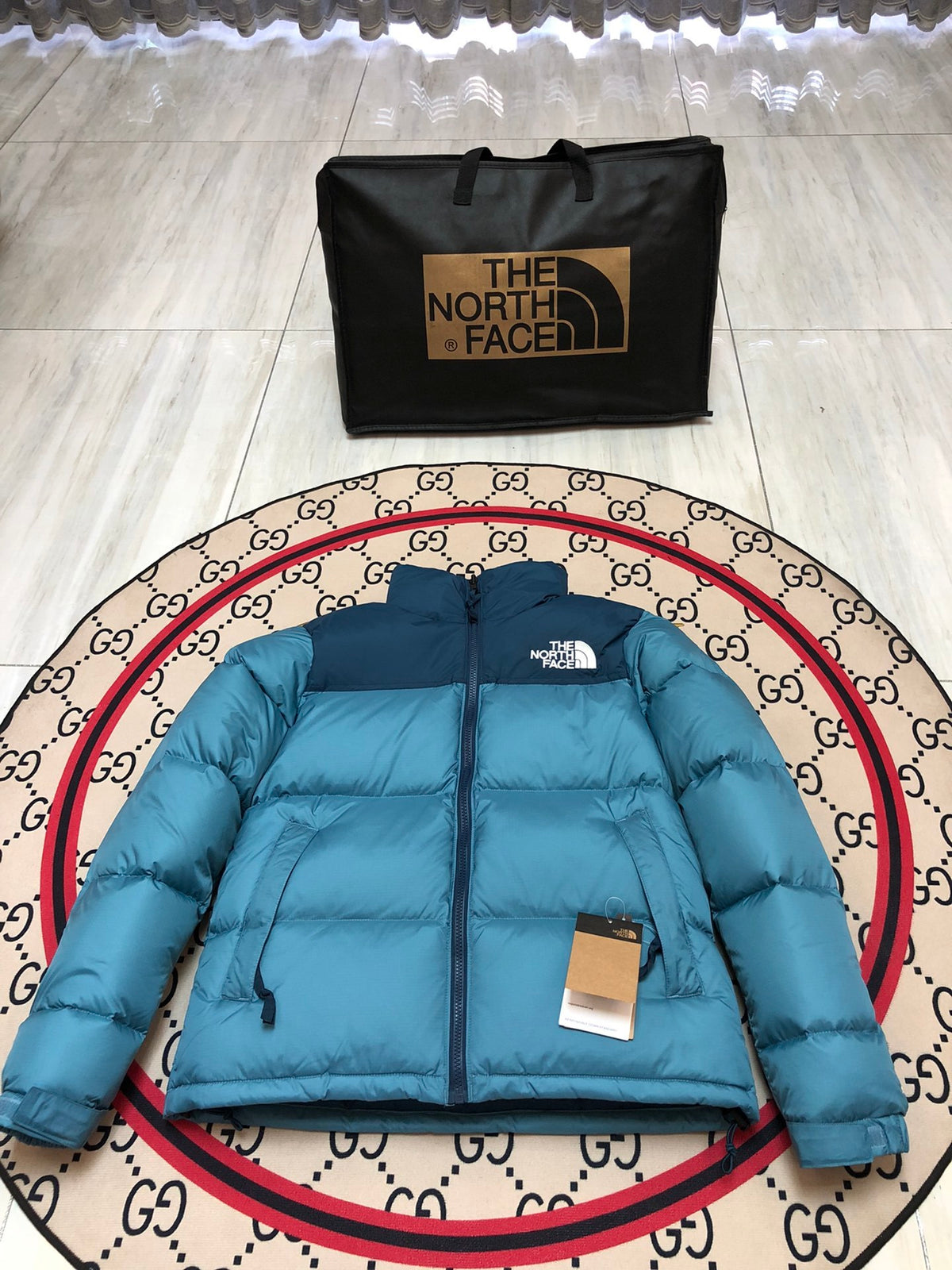 The North Face Teal 1992 Nuptse 700 Fill Power Down Jacket