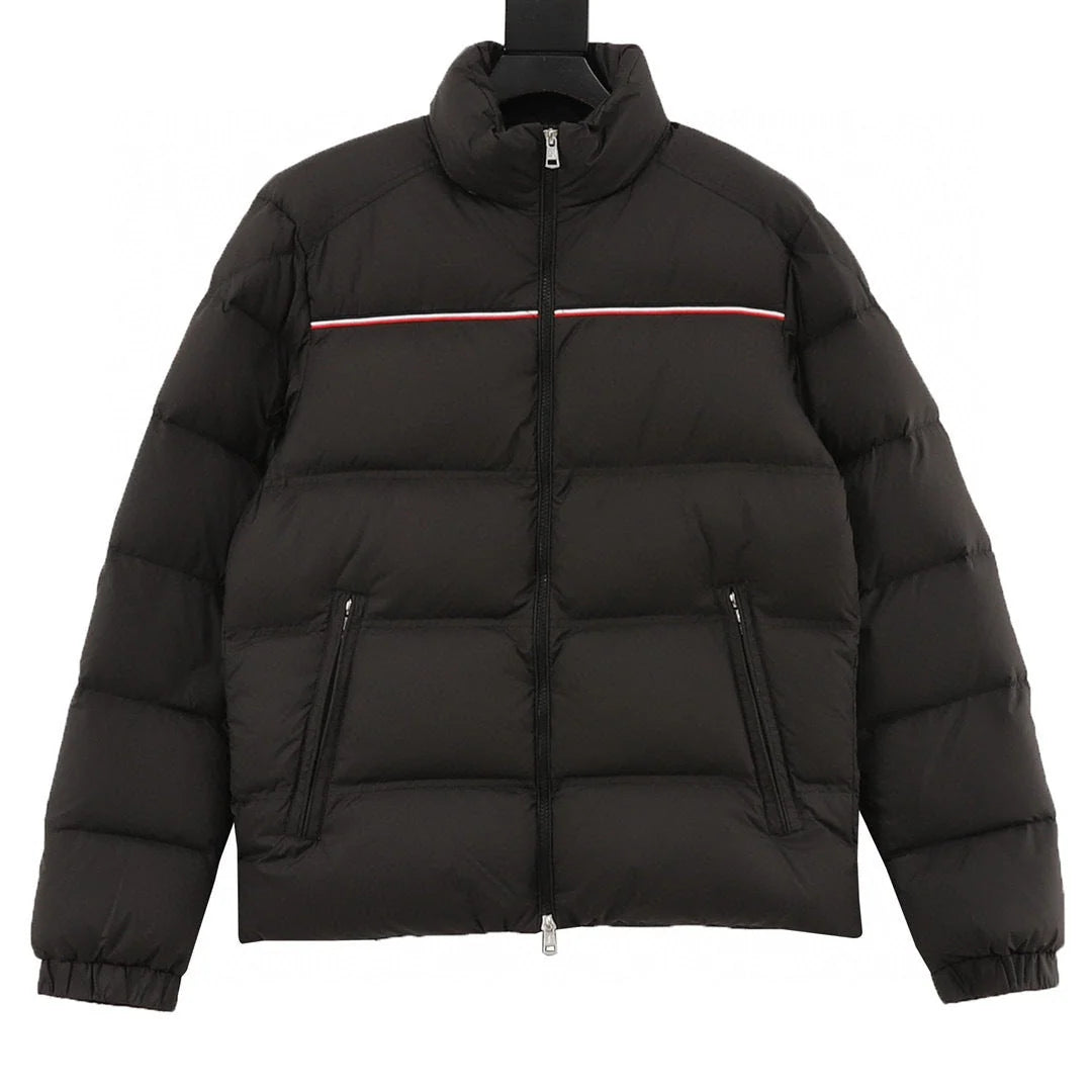 Moncler Black Stand Collar Quilted Puffer Jacket