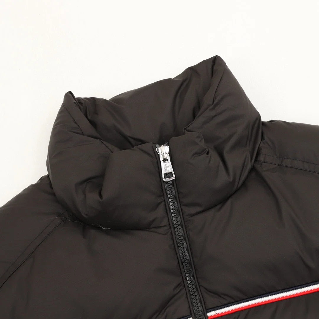 Moncler Black Stand Collar Quilted Puffer Jacket