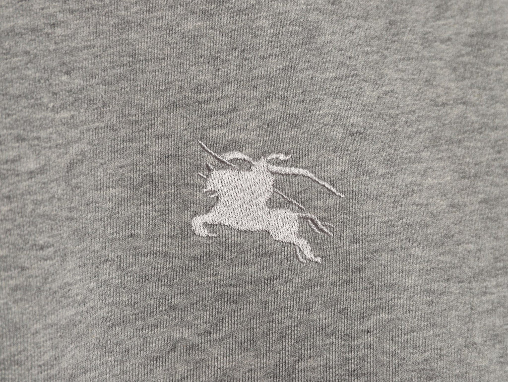 Burberry Check Tape Crewneck Sweatshirt - Gray